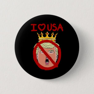 I Liebe USA Anti Trump 2024 Button