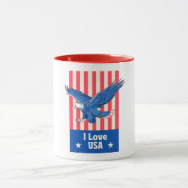 "I Liebe USA" Eagle Flag Design Tasse