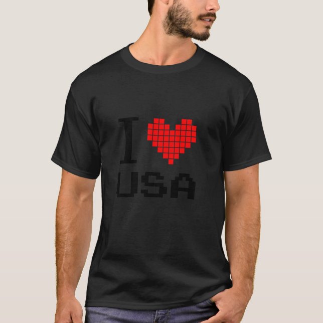I Liebe USA Enjoy Patriotic United Staaten of Amer T-Shirt (Vorderseite)