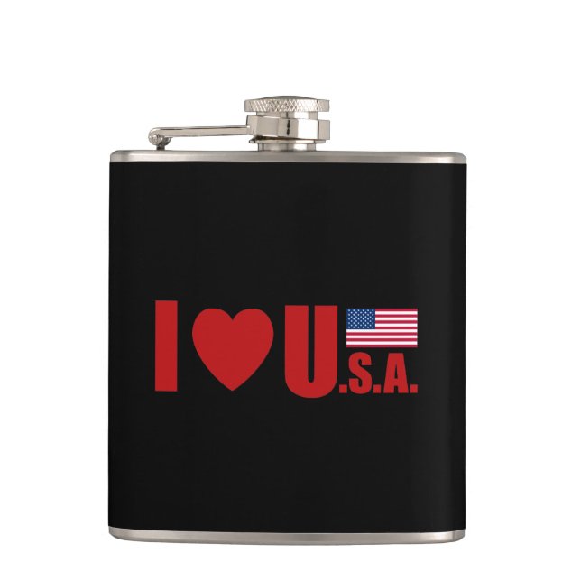 I Liebe Usa Flachmann (Vorderseite)