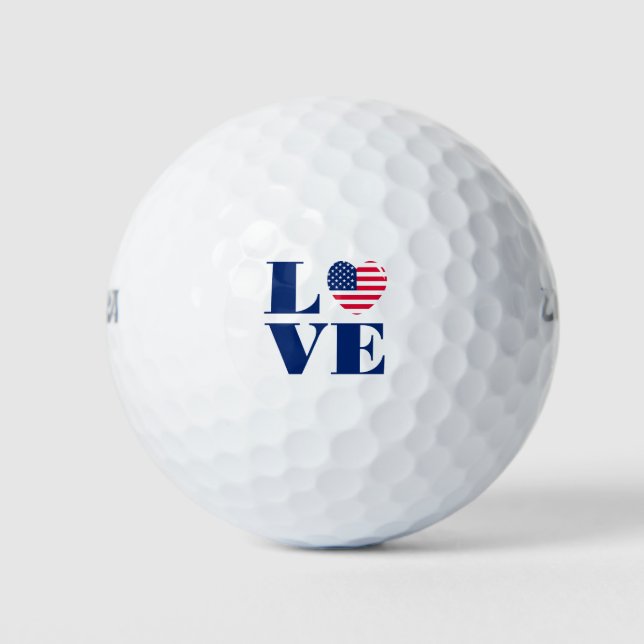 I LIEBE USA GOLFBALL (Vorderseite)