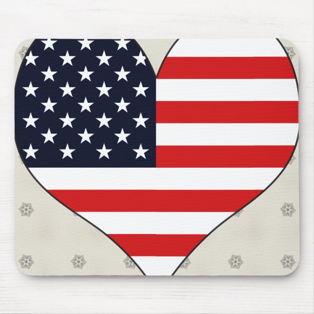 I Liebe USA Mousepad (Vorne)