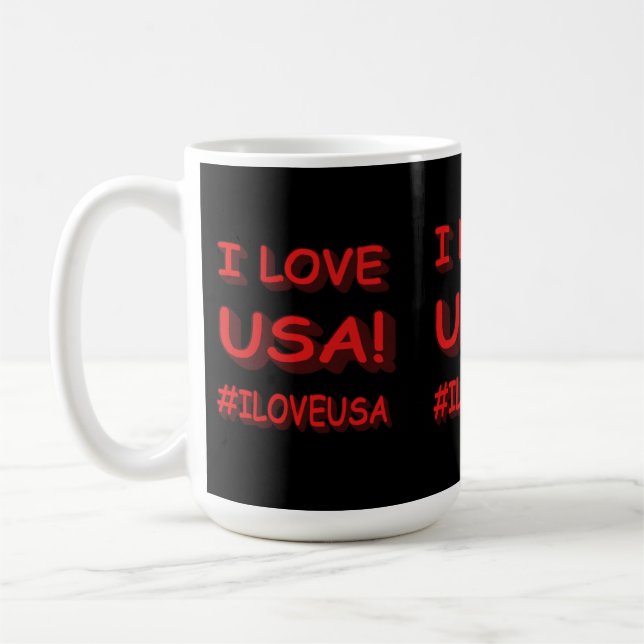 "I LIEBE USA" Niedlich Expression Design. Jetzt ka Kaffeetasse (Links)