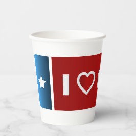 I Liebe USA Papiertasse Pappbecher