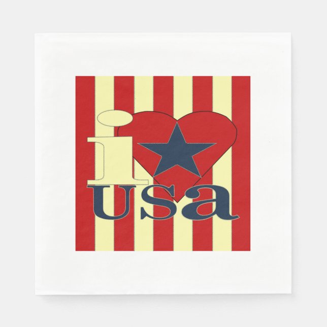I Liebe USA Party Napkins Serviette (Vorderseite)