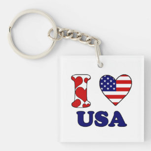 I LIEBE USA SCHLÜSSELANHÄNGER