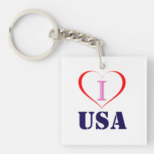 I LIEBE USA SCHLÜSSELANHÄNGER