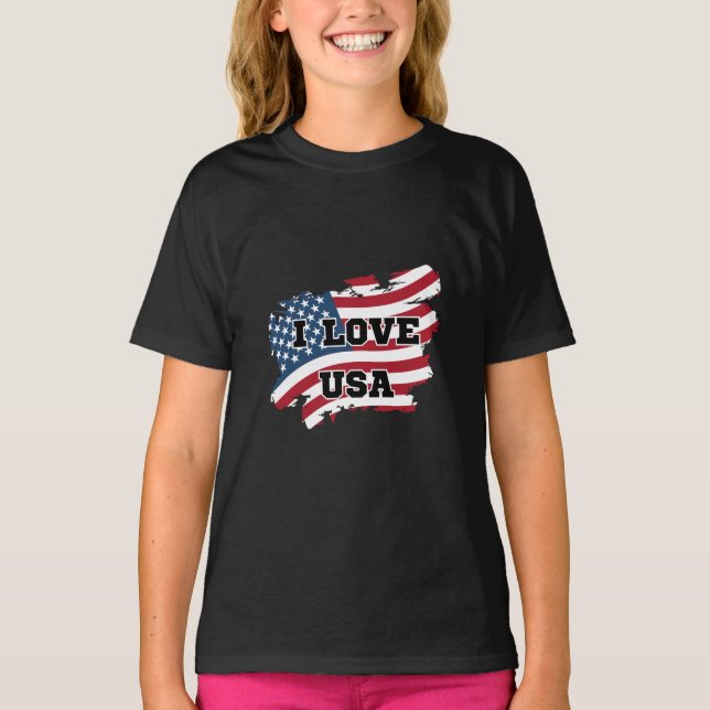 I LIEBE USA T-Shirt (Vorderseite)