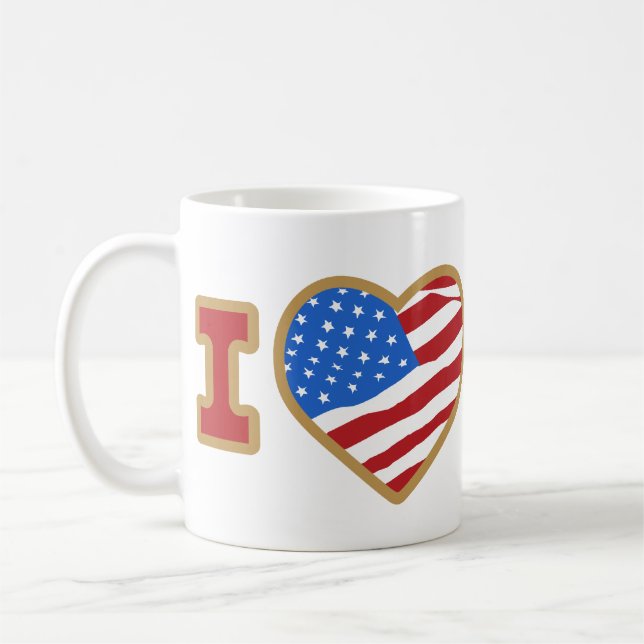 I Liebe USA-Tassen Kaffeetasse (Links)