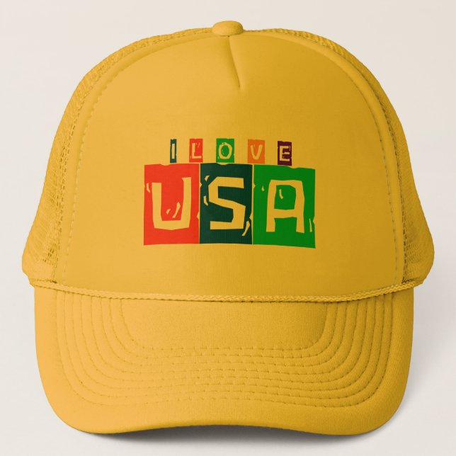 I LIEBE USA TRUCKERKAPPE (Vorderseite)