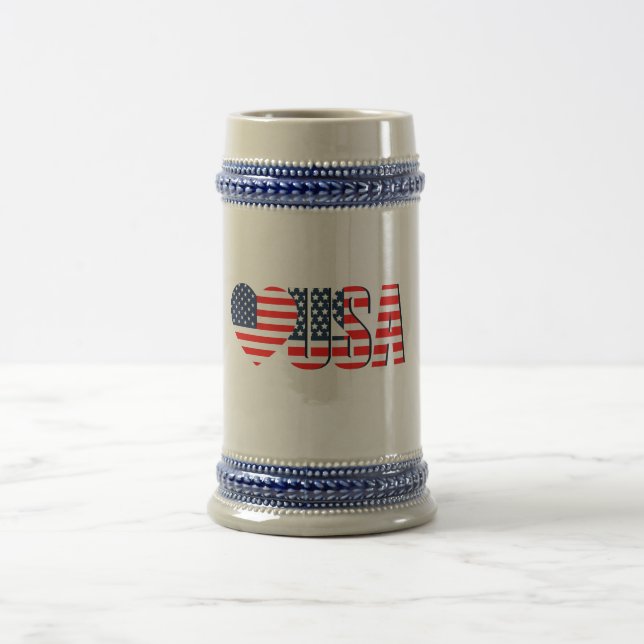 I Liebe USA Zwei-Töne Kaffee-Tasse Bierglas (Mittel)