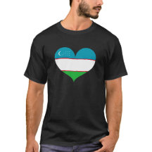 I Liebe Usbekistans Flagge