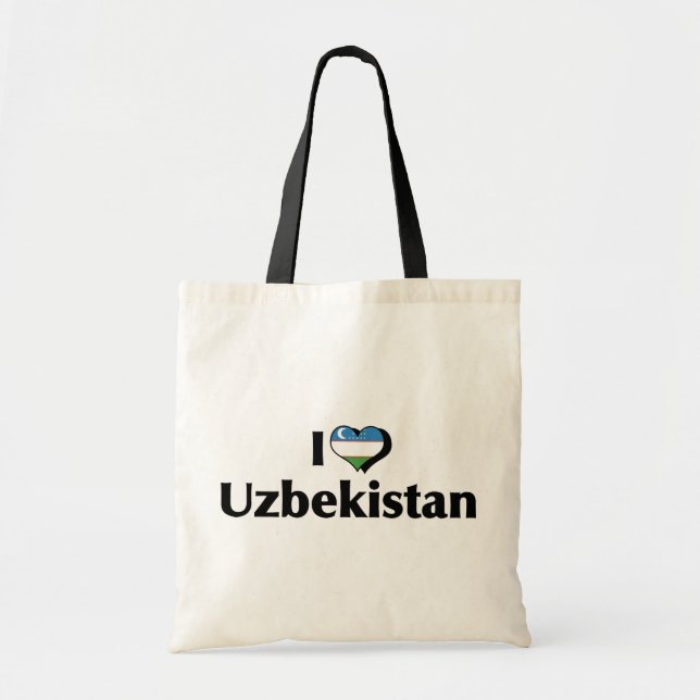 I Liebe Usbekistans Flagge Tragetasche (Vorne)