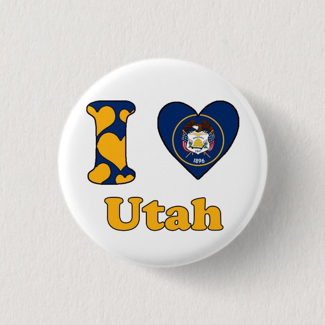 I Liebe Utah Button (Vorderseite)