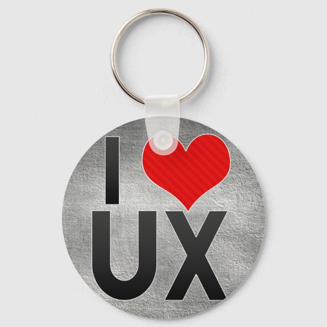 I Liebe UX Schlüsselanhänger (Vorderseite)