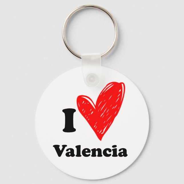 I Liebe Valencia Schlüsselanhänger (Vorderseite)
