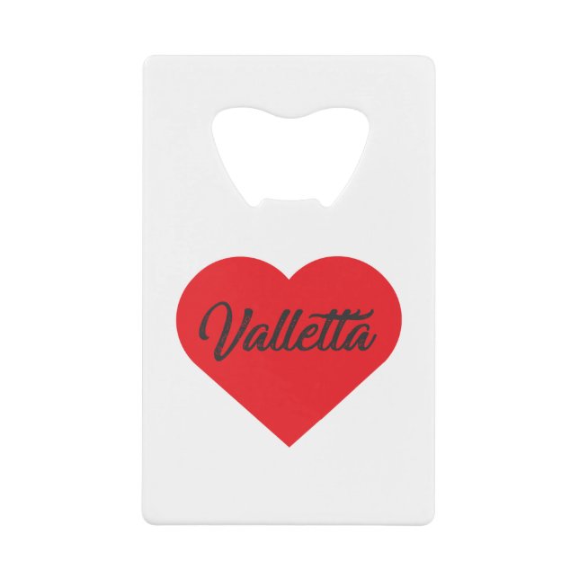 I Liebe Valletta - Malta Geldbeutel Flaschenöffner (Vorderseite)