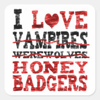 I Liebe Vampire Wölfe Wölfe Honigausweis