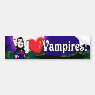 I Liebe Vampires Autoaufkleber
