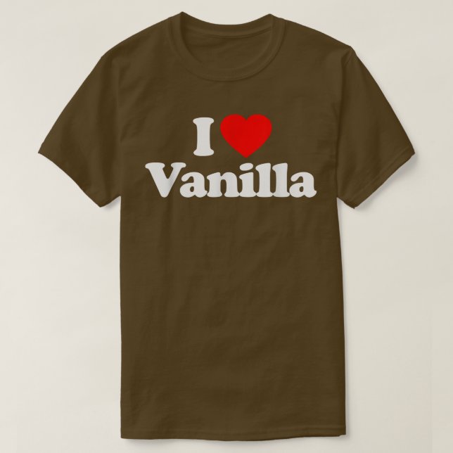 I Liebe Vanilla Herz _ Funny T-Shirt (Design vorne)