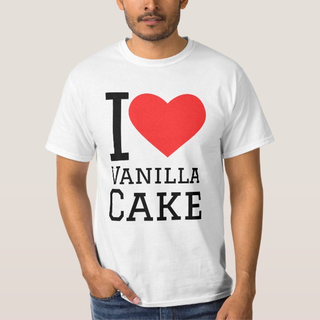 I Liebe Vanillekuchen T-Shirt (Vorderseite)