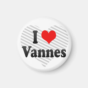 I Liebe Vannes, Frankreich Magnet