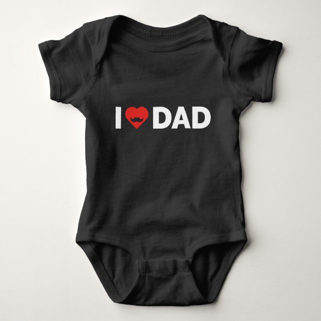 I LIEBE VATER BABY STRAMPLER (Vorderseite)