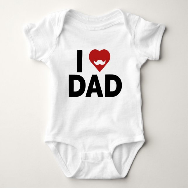I LIEBE VATER BABY STRAMPLER (Vorderseite)