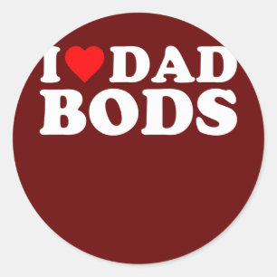 I Liebe Vater-Bods Runder Aufkleber