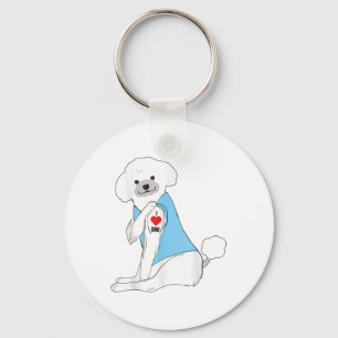 I Liebe Vater - Hundeherz Tattoo Poodle _1 Schlüsselanhänger