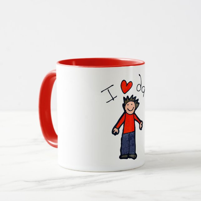 "I Liebe Vater" kombiniert zwei Tasse.Tasse Tasse (Vorderseite Links)