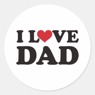 I LIEBE VATER RUNDER AUFKLEBER