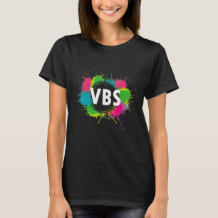 I Liebe Vbs Crew Urlaub Bibelschule Paint Splatt T-Shirt