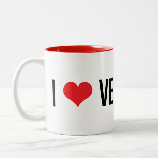 I Liebe-vegane Jungen Zweifarbige Tasse