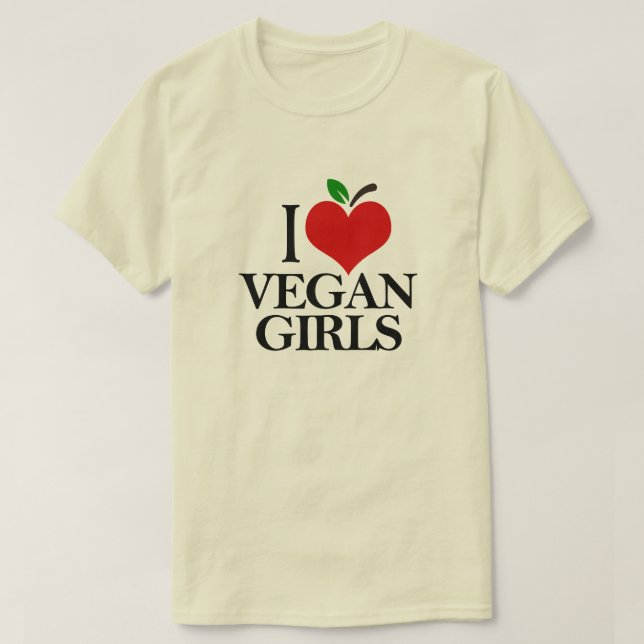 I LIEBE VEGANER GIRLS T - Shirt (Design vorne)