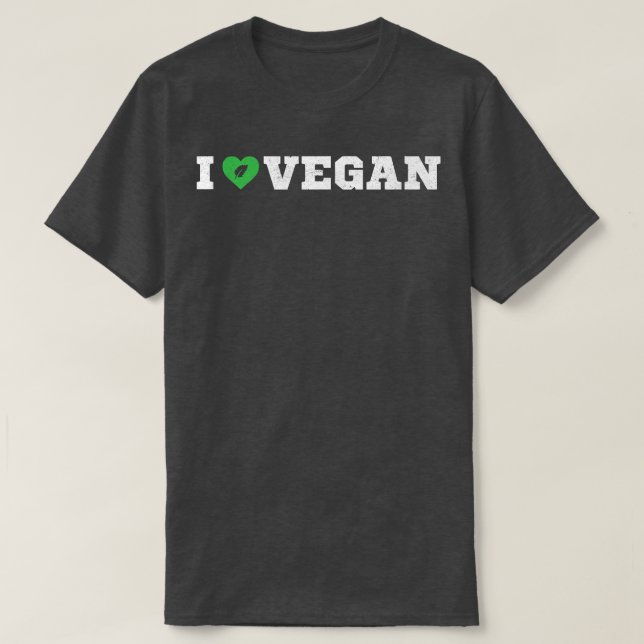 I Liebe veganer Lebensstil T-Shirt (Design vorne)