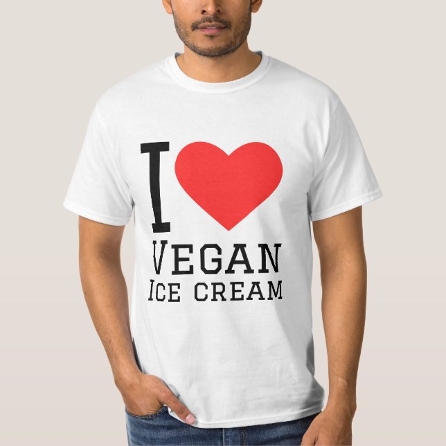 I Liebe veganes Eis T-Shirt (Vorderseite)