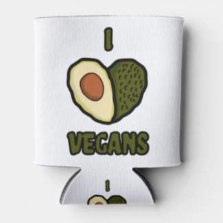 I Liebe Vegans Herz geformt Avocado Dosenkühler
