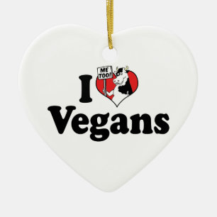 I Liebe Vegans Ornament