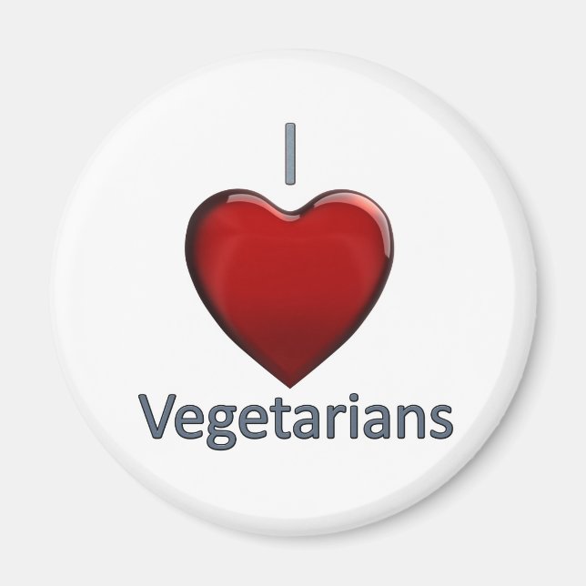 I Liebe Vegetarier Magnet (Vorne)