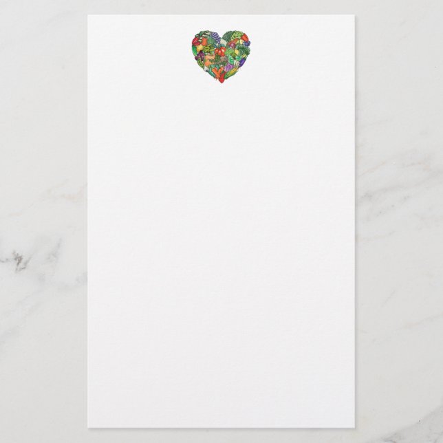 I Liebe Veggies Briefpapier (Vorderseite)