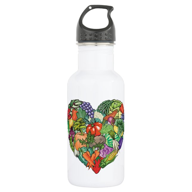 I Liebe Veggies Edelstahlflasche (Vorderseite)