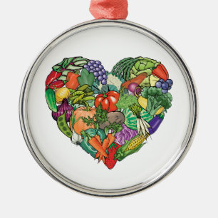 I Liebe Veggies Ornament Aus Metall
