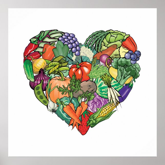 I Liebe Veggies Poster (Vorne)