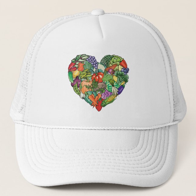 I Liebe Veggies Truckerkappe (Vorderseite)