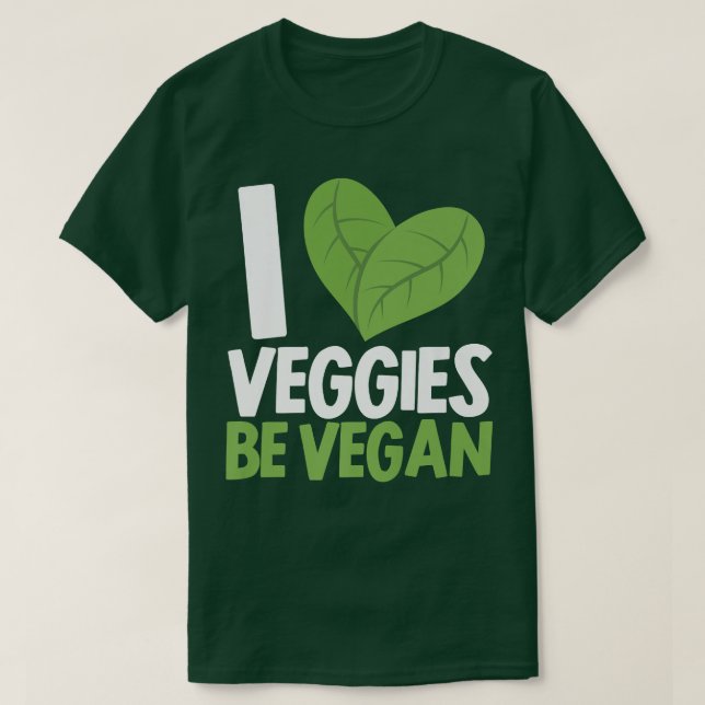 I Liebe Veggies Vegan Herbivore Vegetarische Vegan T-Shirt (Design vorne)