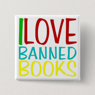 I LIEBE-VERBOTENE BUCH-OFFIZIELLER KNOPF BUTTON