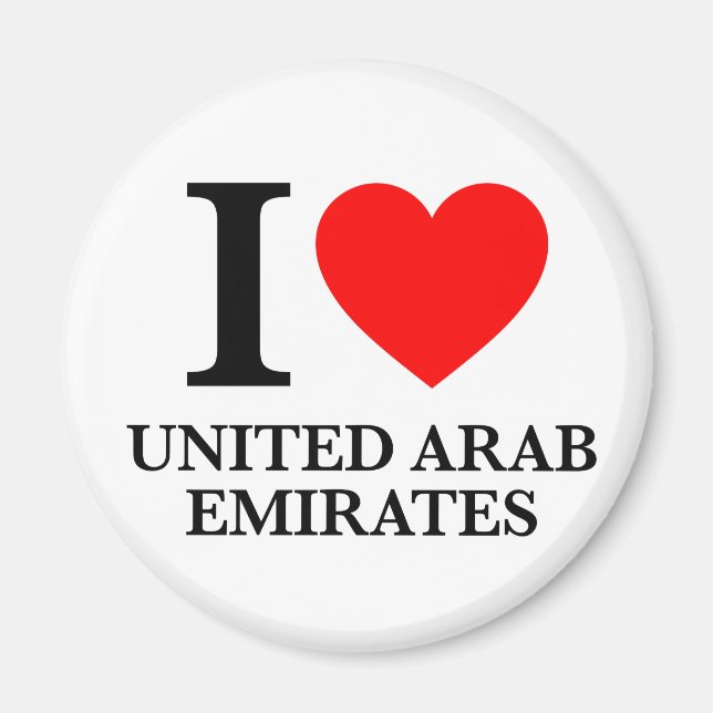 I Liebe Vereinigte Arabische Emirate Magnet (Vorne)