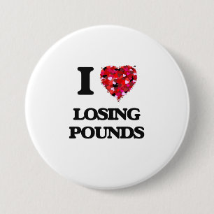 I Liebe-verlierende Pfund Button