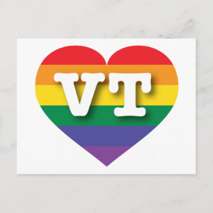 I Liebe Vermont Rainbow Heart Postkarte